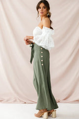 White Off-Shoulder Crop Top with Lace Bell Sleeves